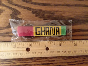 New Embroidered GHANA Flag Color Souvenir Keychain