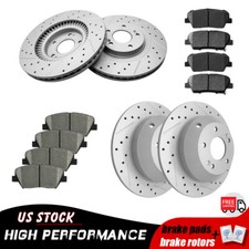 Front Rear Brake Rotors + Ceramic Pads for Hyundai Santa Fe Sport Kia Sorento