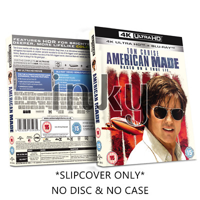 American Made 4K Ultra Bluray Slipcover Only Custom Handmade (NO DISC)