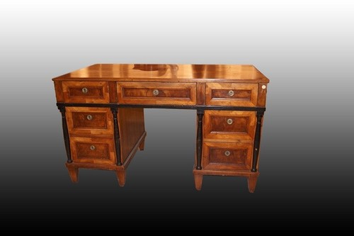 Scrivania italiana di inizio 1800 stile Impero in legno di noce - Foto 3 di 5