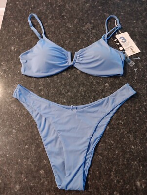 Tinibikini Light Blue Bikini Top Bottoms Coverup Pants Piece