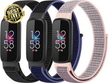 Nylon Bands for Fitbit Luxe, Soft Sport Loop Adjustable Strap for Women & Men