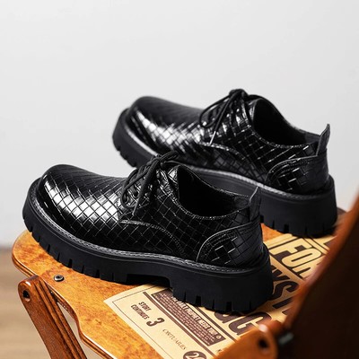 Men's Oxford Comfortable Formal Business Casual Daily Derby Dress Shoes for Male