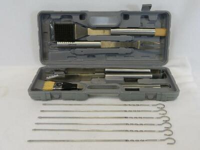 Chefmate Stainless Steel 10-Piece BBQ Tool Set New In Hard Case