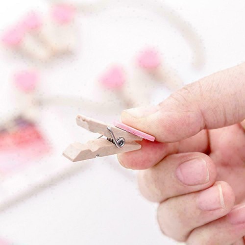 Photo Paper Clip Mini Wooden Wedding Decor Clip Crafts F4T8 Love Heart~ - Picture 8 of 9