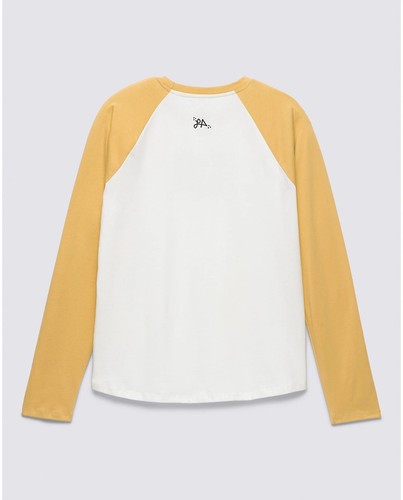 Totalmente Nueva Camiseta para Mujer Vans Lizzie Everyday Raglan Malvavisco/Ocre Talla S - Imagen 2 de 2