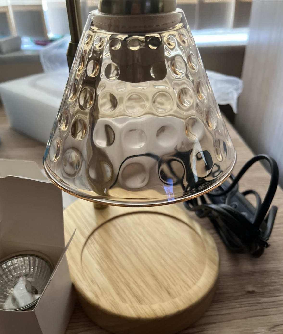 Vintage Style Candle Warmer Lamp with Timer Dimmer & 2-50W Bulbs-image