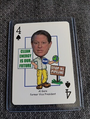 Al Gore Playing Card Four Of Spades Democrat  Rare Card