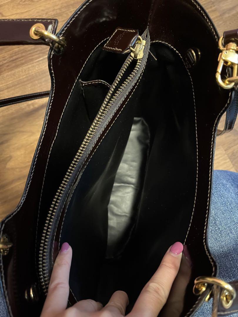 LANVIN Shoulder bag brown Black 2way Leather suede zip LANVIN Shoulder bag brown Black 2way Leather suede zip