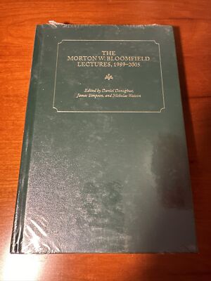 Morton W. Bloomfield Lect. 1989-2005 Hb by Daniel Donoghue: Brand New