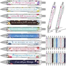 50 Pcs Christian Bible Verse Retractable Ballpoint Pens for Journal Writing