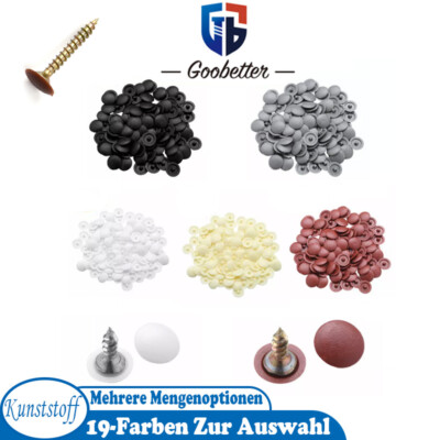 Abdeckkappen Kunststoff 4mm Möbel Schrauben Abdeckungen 19-Farben Zur Auswahl