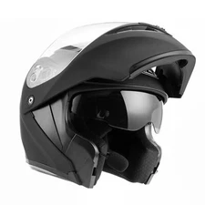 Motorcycle Bluetooth Helmet DOT Modular Full Face Dual Visor FlipUp Helmet Black