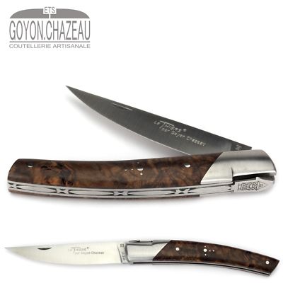 Goyon-Chazeau Le Thiers Messer PIROU Frankreich - 12 cm - Nussbaum Maserholz