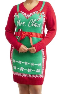 plus size christmas sweater dress