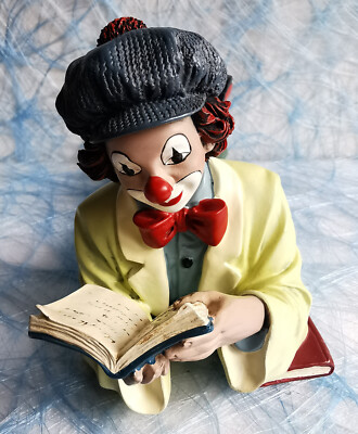 Gilde Clowns ''Leseratte I'' Nr. 35752, erste Partyfigur 1998, L 26 cm, TOP! o OVP