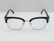 MUSE ELLIOT 31-M10033 SQUARE FULL RIM EYEGLASS FRAMES BLACK/GOLD 51-18-145 USED*