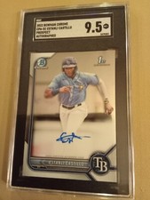 2022 Bowman Chrome Estanli Castillo AUTOGRAPH #CPA-EC Graded SGC 9.5