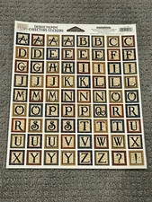 Vintage Debbie Mumm Collectors Stickers 1 Large Sheet Letters 