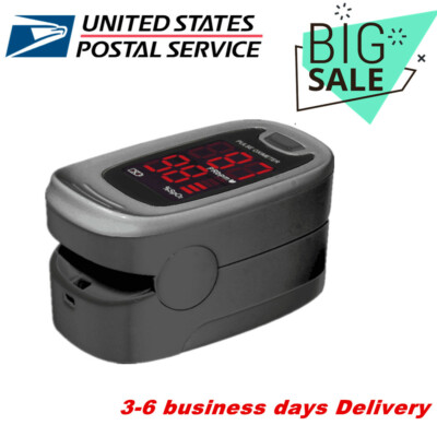 Finger Pulse Oximeter Blood Oxygen SpO2 PR Heart Rate Patient Monitor Free Pouch