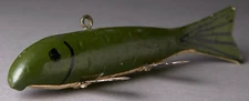 VINTAGE OLD MICHIGAN 7" SUCKER ICE FISH SPEARING DECOY~ FOLK ART FISHING LURE