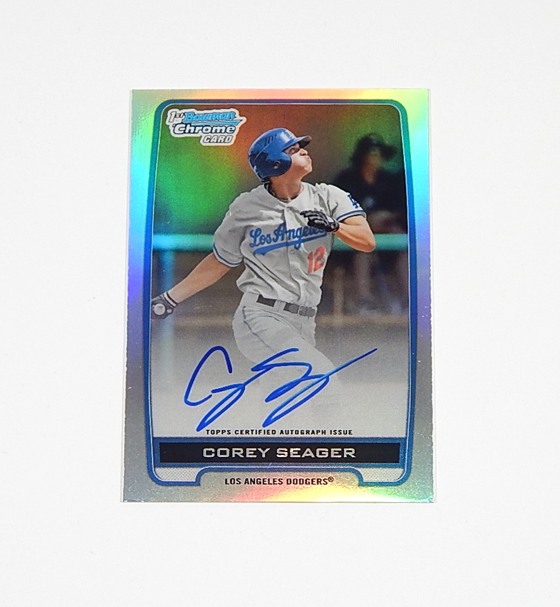 2012 Bowman Chrome Draft Draft Pick Autographs Refractor Corey Seager RC Auto