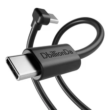 DbillionDa USB C Cable Right Angle, 90° Short Connector Charger (6ft, 6ft 