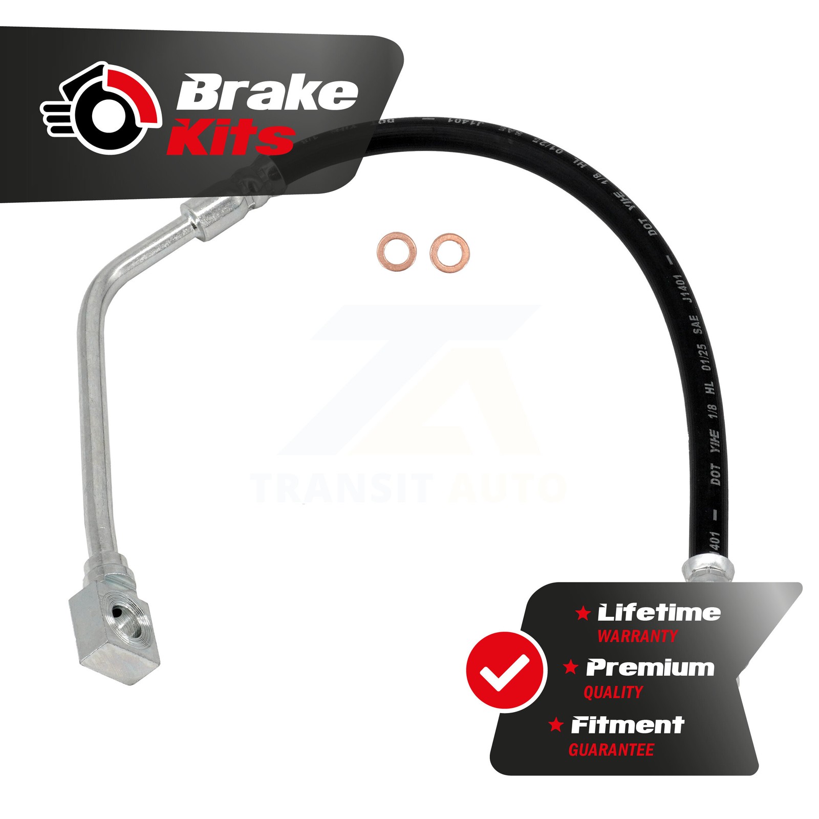 Front Left Brake Hydraulic Hose For 1988-1999 Chevrolet K1500 GAS engine