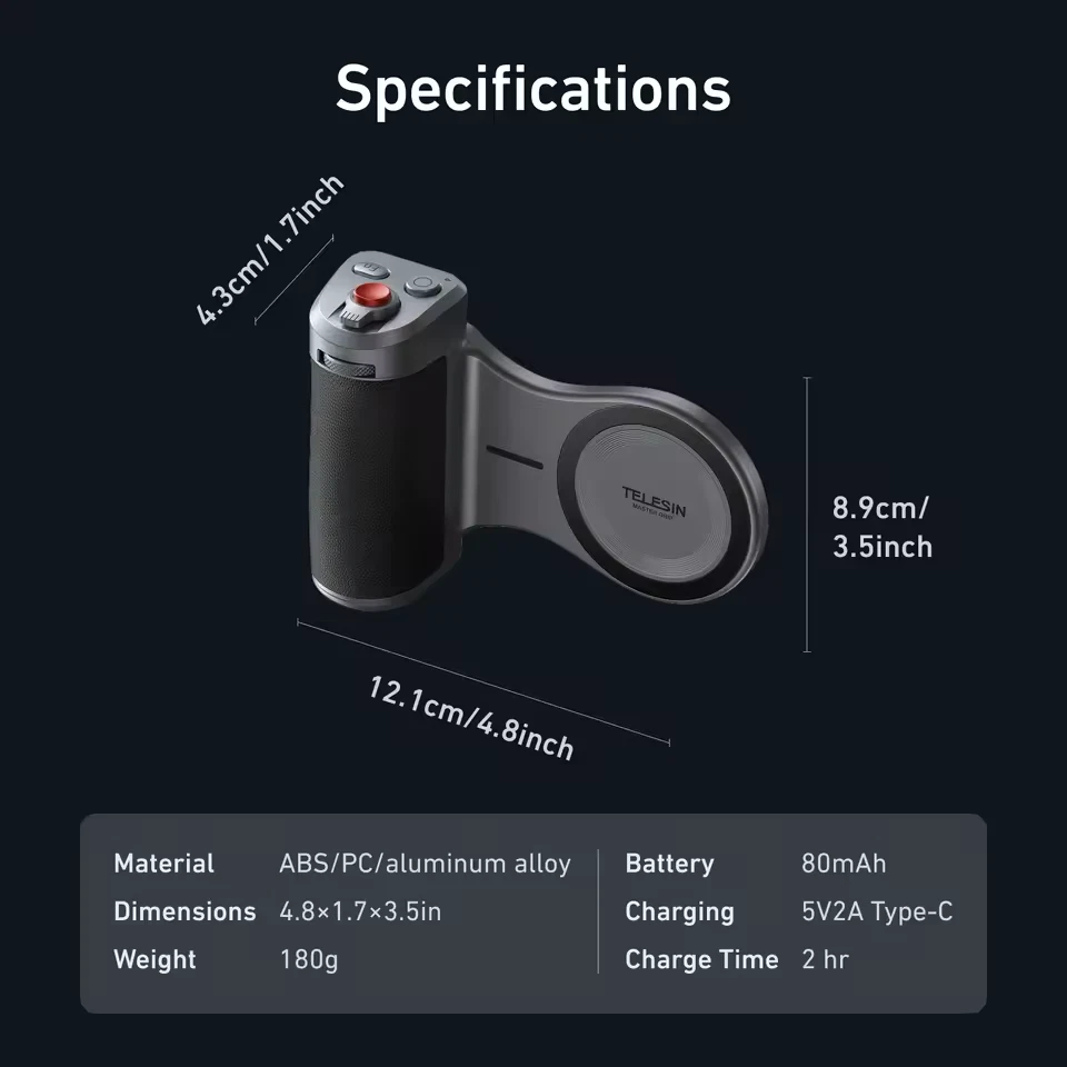 Magnetic Camera Grip Kit for iPhone 17 Pro/Pro Max with Graphene Cooling Case - Image 2 of 4