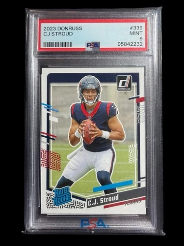 CJ Stroud 2023 Panini Donruss RATED ROOKIE RC PSA 9 MINT