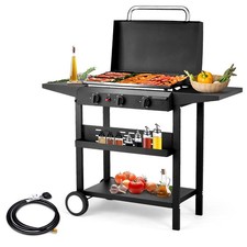 3-Burner Flat Top Gas Griddle Cooking Station...