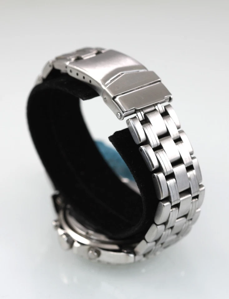 Reloj Hombre Eddie Bauer Plateado Acero Inoxidable Batería Cronógrafo Amarillo 100m Cuarzo Foto 2 de 4