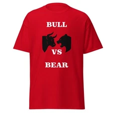 Unisex Bull Vs Bear Classic Stock Market Battle T