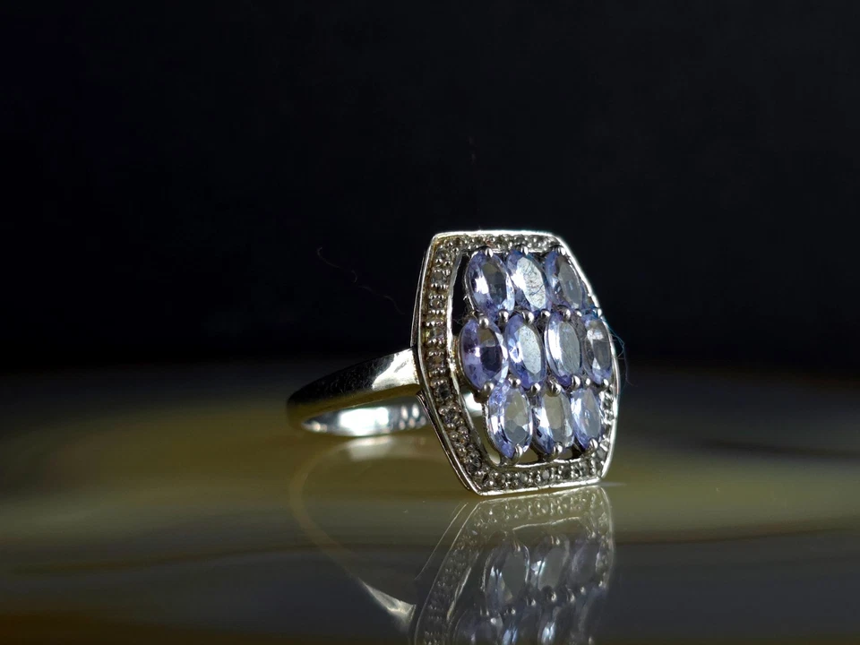 Ring Silber 925 Amethyst lila 20,0 mm - markant modern & schön funkelnd - Bild 3 von 4