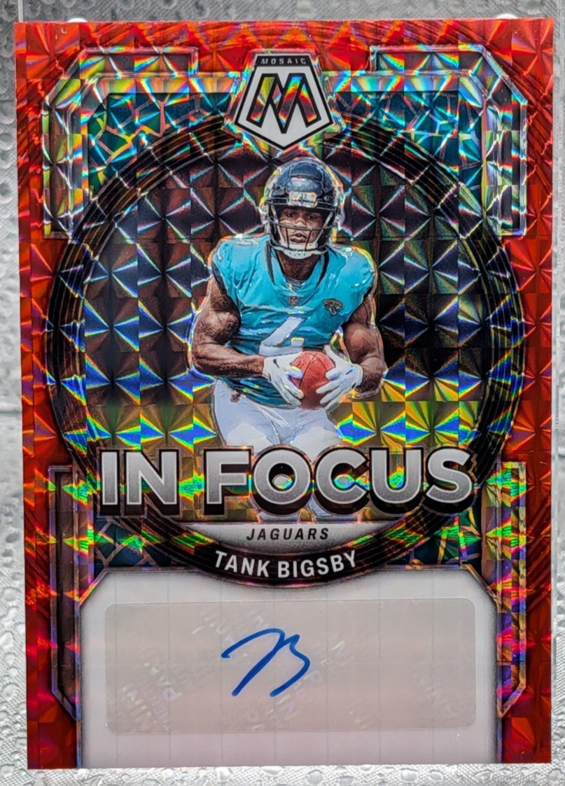 2023 Panini Mosaic Tank Bigsby In Focus Signatures Red Auto RC #/199 Jags
