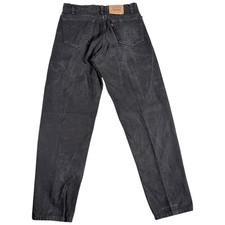 Vintage 90s Levi's 550 Relaxed Fit Tapered Leg Jeans Men 36x32 Black Workwear