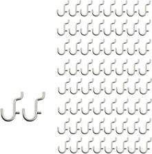 100PCS Metal Pegboard J Hook Accessories Peg Board Wall Display Assortment