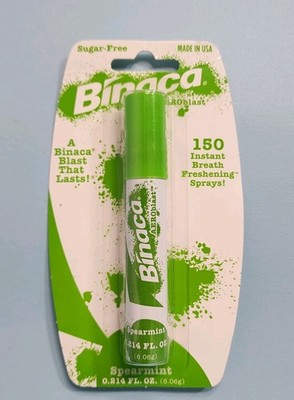 (1) Binaca AEROblast - 150 Instant Breath Freshening Sprays~Spearmint~ 0.214 oz