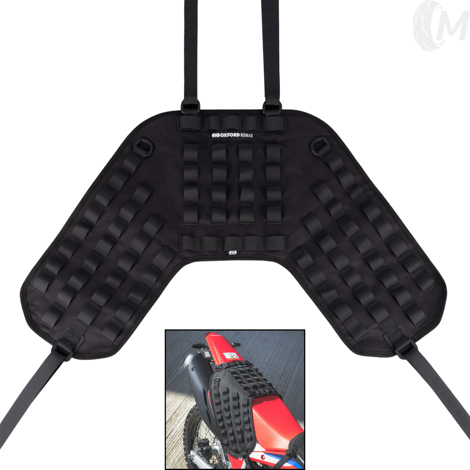 Oxford Nomad Motorcycle Luggage Adventure Harness XL Universal Luggage Mount Blk