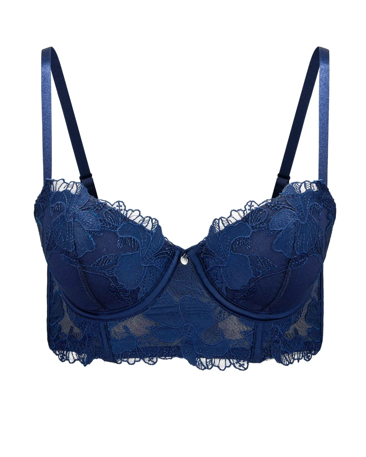 Adore Me Carole Contour Demi Bra Dark Blue size 36A Women's