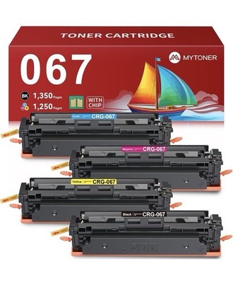 MYTONER 067 Toner 4 Pack High Yield w/Chip for Canon MF654Cdw LBP632Cdw