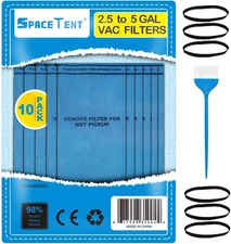 10 Pack Wet Dry Vac Filter Bags for Stinger Select Husky Bucket Head 2-1/2-Gallo