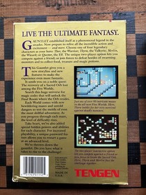 VTG Gauntlet Tengen NES Nintendo CIB Good Condition Complete Black Inserts 1988