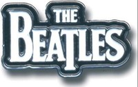 Gadget -D- Beatles (The): Medium Drop T Logo White (Spilla Badge) Rock Off