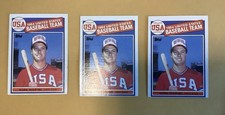 Three 85 Topps Mark McGwire Olympic Rookie Card. Original Owner.