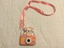 Kids Pink Kitty Digital Video Camera with Silicone Cover 16 GB SD Card