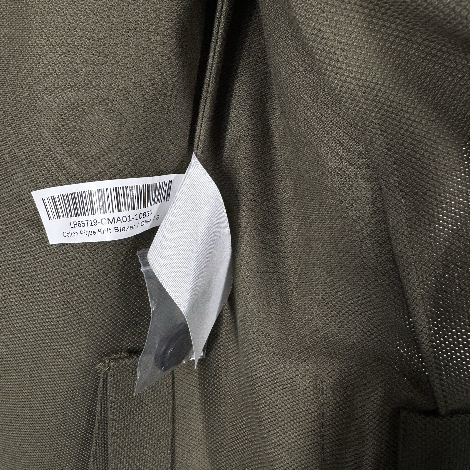 Quince Men Cotton Pique Knit Blazer Outerwear Sz Small New Olive Green