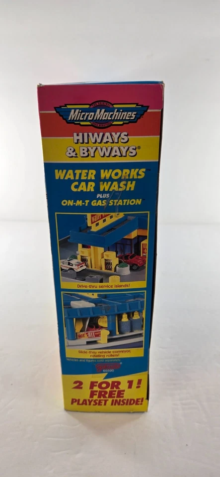 Micro Machines 1998 ~Hiways & Byways~On-M-t Gas Station/Water Works Car Wash~New - Image 4 of 4