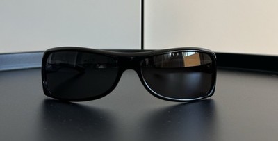 Vintage Dior Sunglasses Black Shield Wrap Rare Y2K Designer No