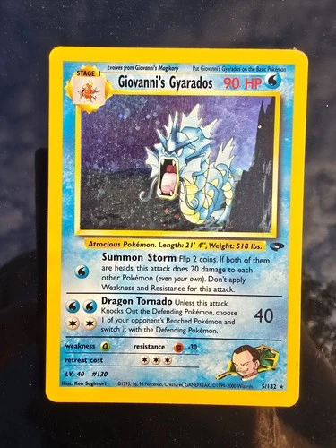 Pokémon Giovanni's Gyarados 5/132 Gym Challenge Holo probably psa 1